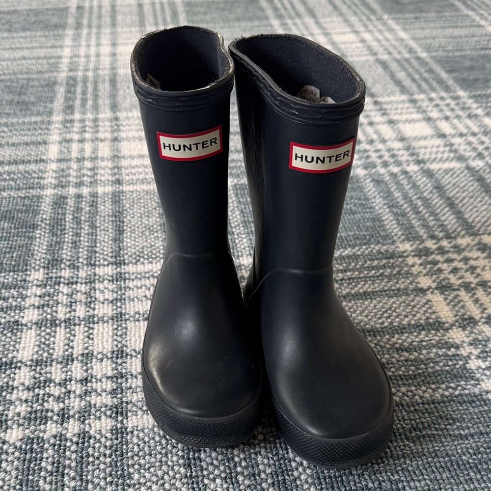 Hunter Kids Navy Rain Boots